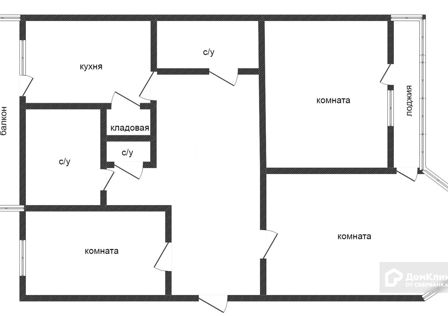 Продаётся 3-комнатная квартира, 64 м²